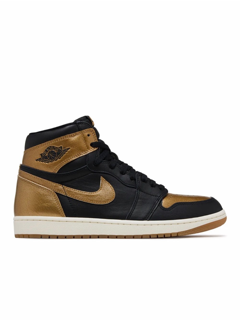Size 9 JORDAN 1 RETRO HIGH OG 'BLACK GOLD'